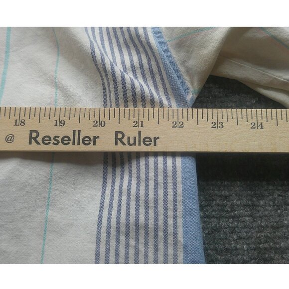 Steeplechase Shirt Men's L Blue White Striped Button-Down Causal *Read Preppy - Picture 7 of 14